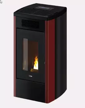 Poêle à granulés ATENA 12 - Acier Rouge - 12 kW